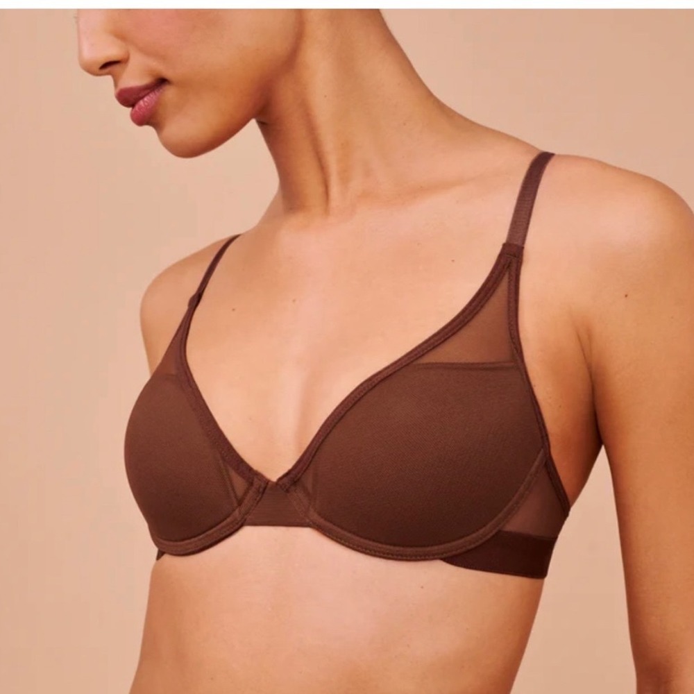 Pepper Mesh All You Bra 36A Cocoa Brown